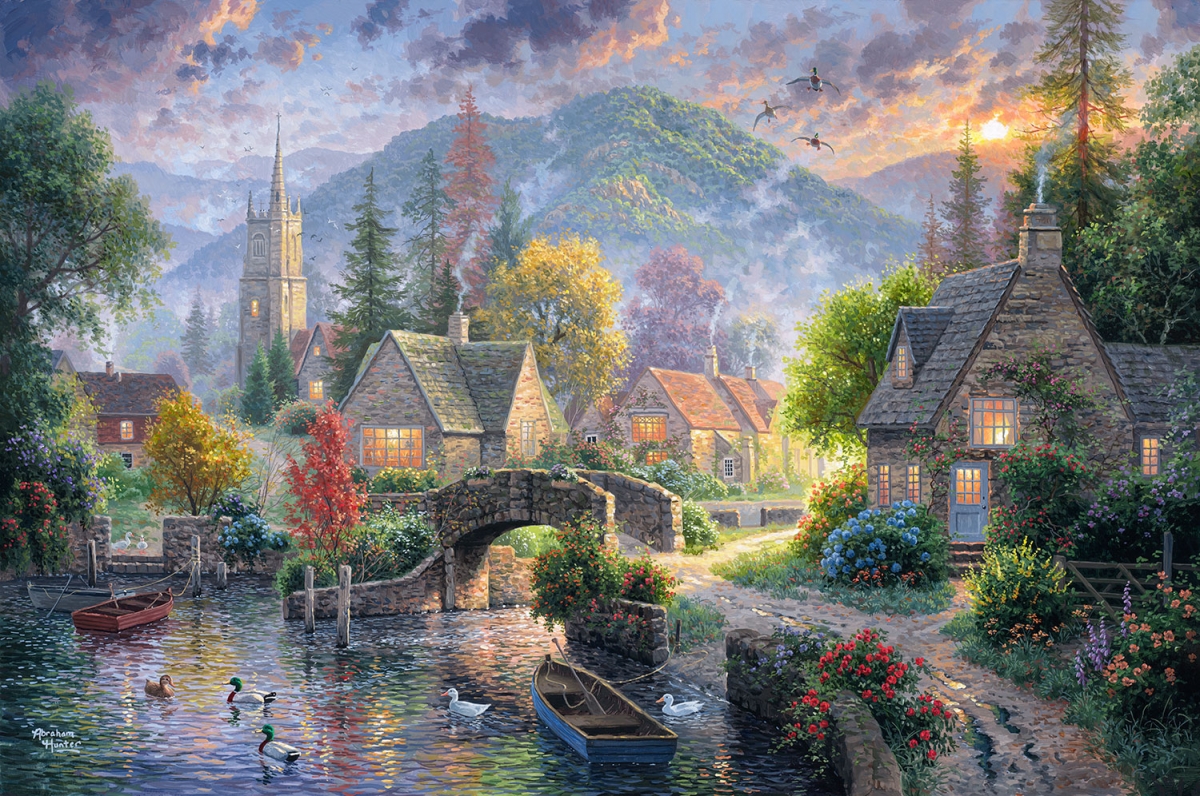 Mountain Village by Abraham Hunter » Infinity Fine Art